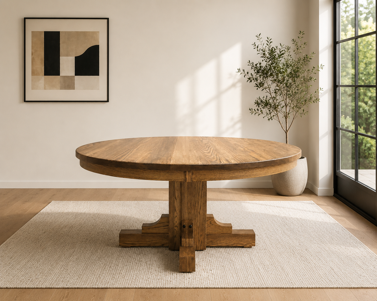 Classic Manor Round Table - Monster Split Corbel Pedestal
