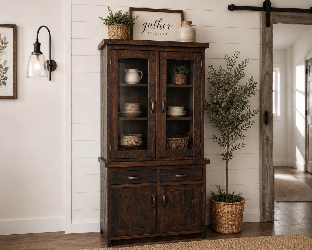 Heritage Farmhouse Hutch and Buffet