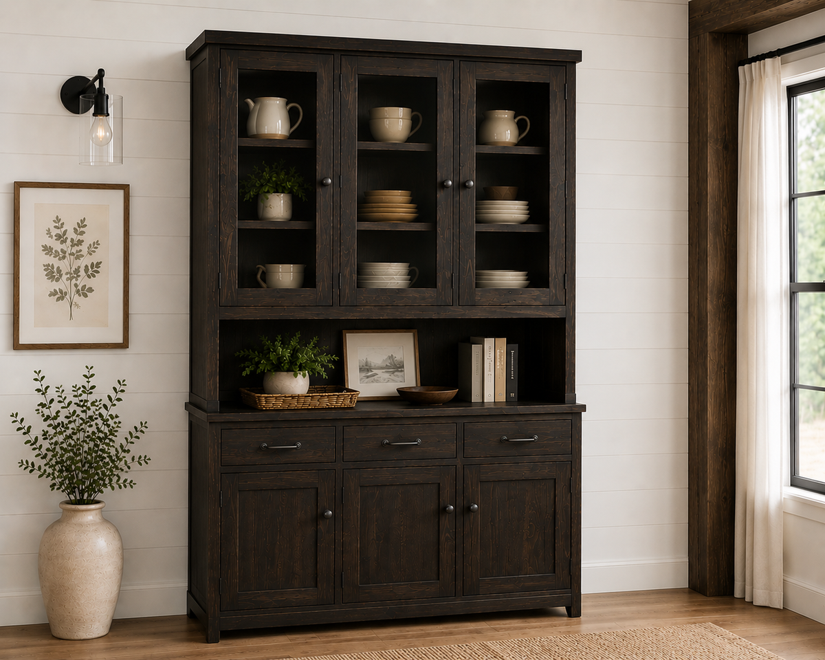 Heritage Farmhouse Hutch and Buffet - Short Door