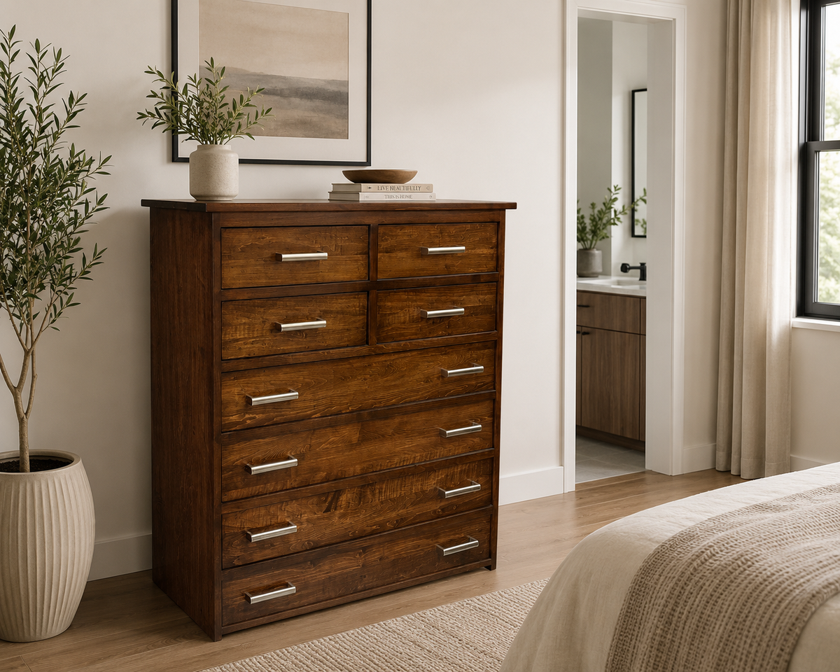 Artisan Wormy Maple Highboy Chest