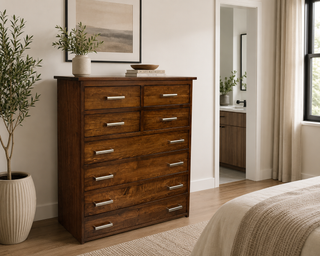 Artisan Wormy Maple Highboy Chest