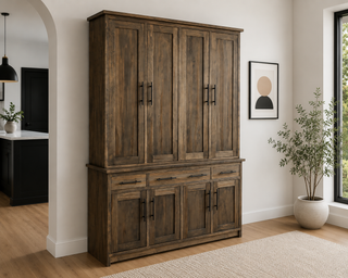 Artisan Wormy Maple Hutch and Buffet