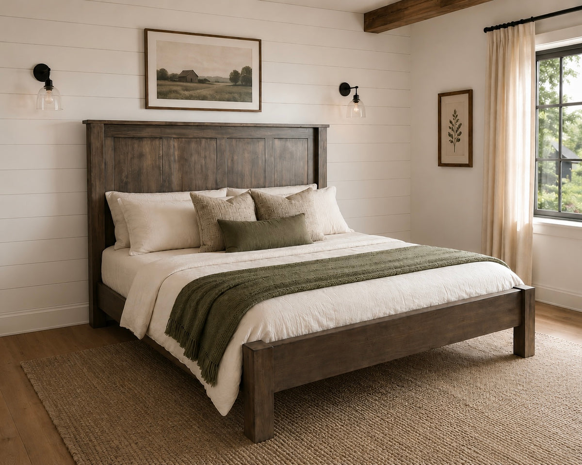 Artisan Wormy Maple Bed - Low Footboard