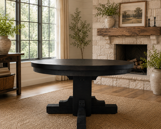 Heritage Farmhouse Round Table - Monster Split Corbel Pedestal