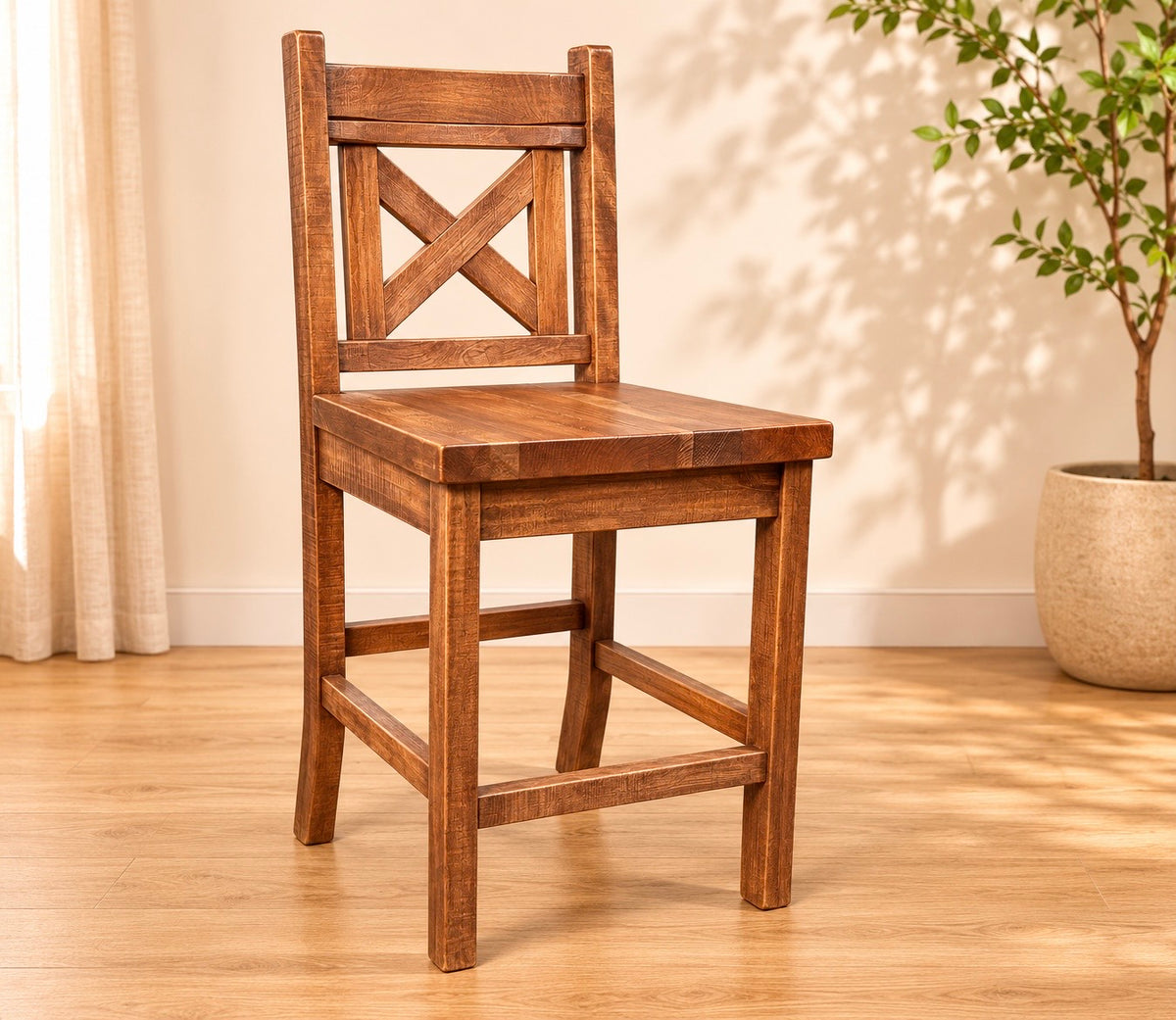 Heritage Farmhouse Stool - Barndoor Back