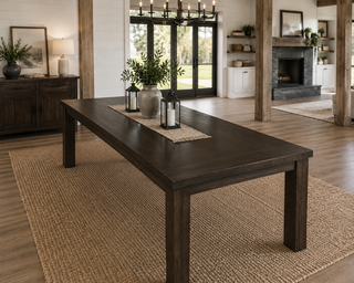 Heritage Farmhouse Rectangular Table - Solid Top